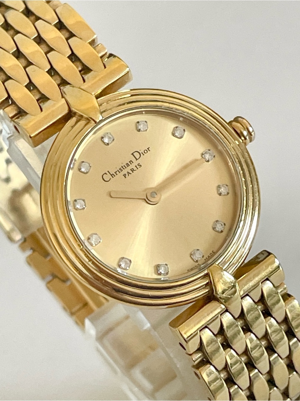 Dior Gold-Tone Crystal Dial Ladies Bracelet Watch